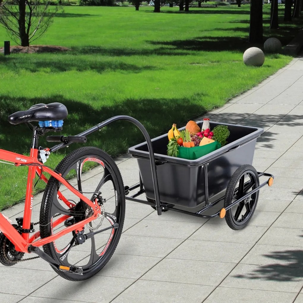Przyczepa rowerowa TERY, 90l, 61x153x90cm, czarna Monzana