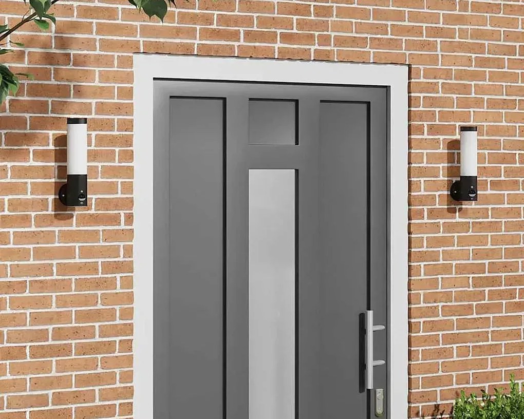 Czarny zestaw kinkietów zewnętrznych F024-OlvanoP6-M01