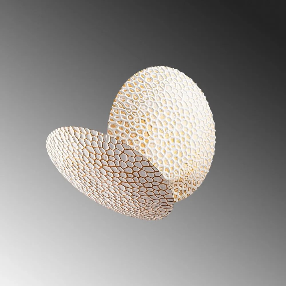 Kinkiet w biało-złotym kolorze LED ø 21 cm Yosma – Opviq lights