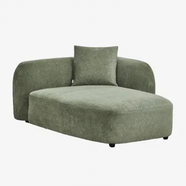 Chaise Longue Prawy Do Sofy Modułowej Z Tkaniny Coco Tkaniny Szenil Salvia Zieleń - Sklum