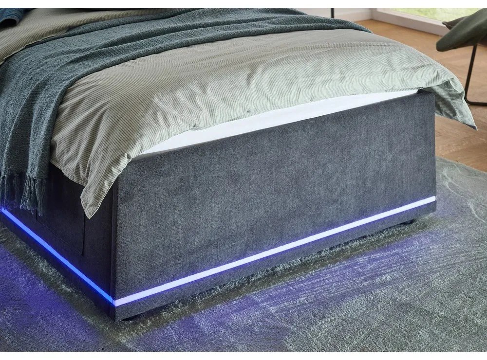 Ciemnoszare tapicerowane łóżko dziecięce bez stelaża 90x200 cm Circle – Meise Möbel