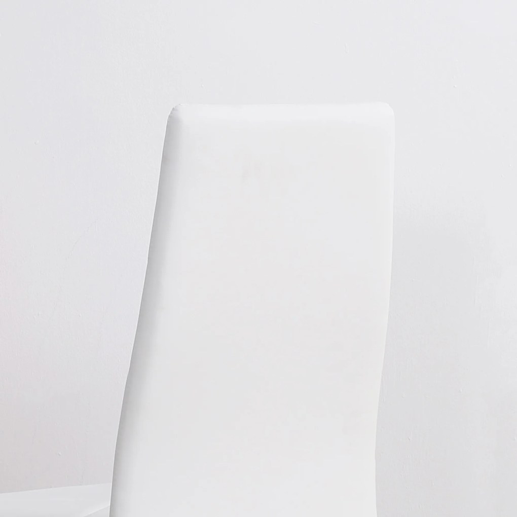 HOMCOM Krzesło Jadalniane Zestaw 4 Tapicerowane Kuchenne Białe Wygodne | Aosom PL