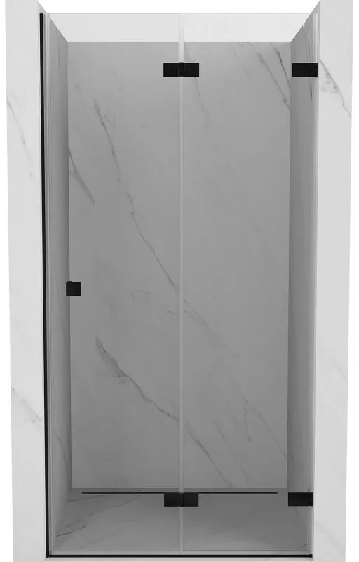 Mexen Lunar-F drzwi prysznicowe składane prawe 50 cm, transparent, czarne - 836-050-000-70-00-P