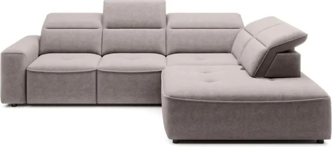 Narożnik COLOMBO L Prawostronny z elektryczną funkcją spania pojemnikiem ELEMENT 24 Jasny szary WERSAL