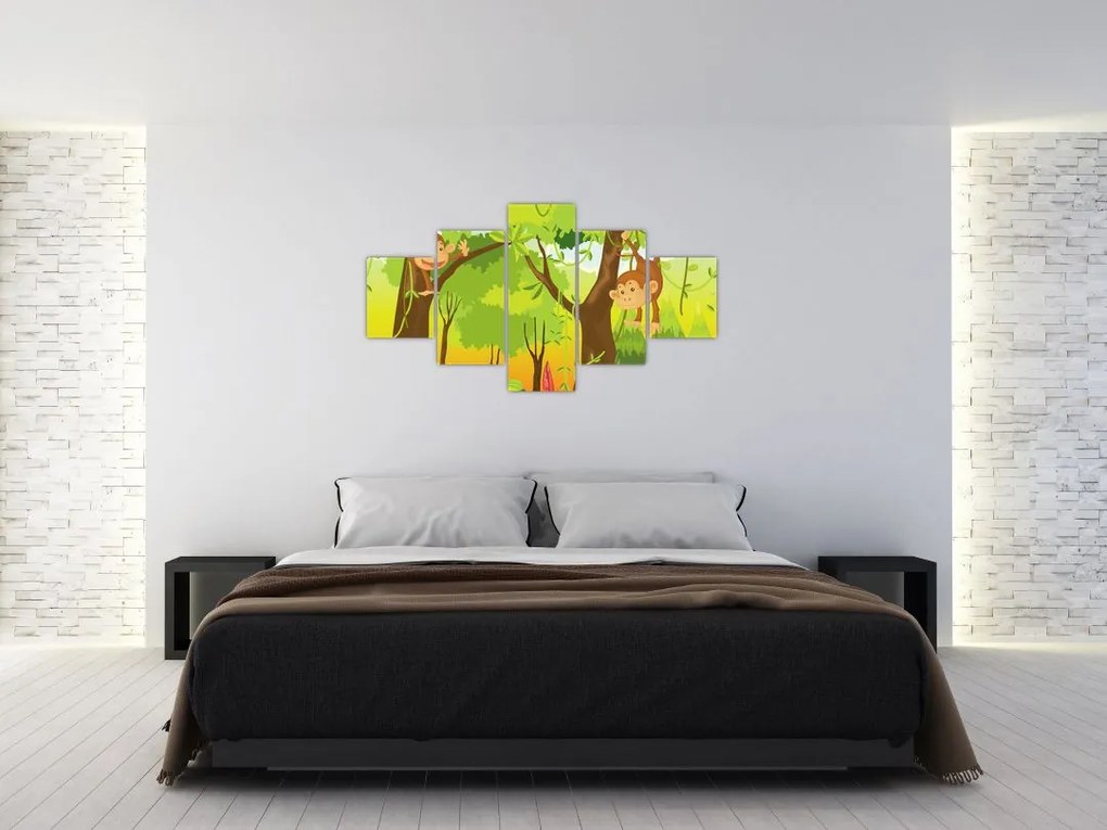 Obraz - Małpy (125x70 cm)