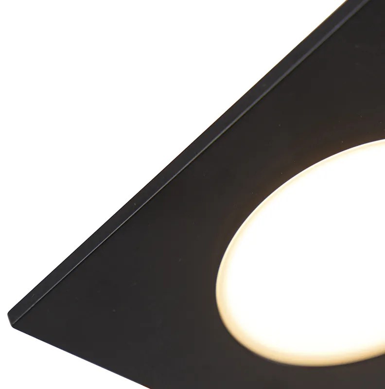 Zewnetrzna Zestaw 6 wpuszczanych reflektorów czarnych w komplecie z LED 3-stopniowy ściemniacz IP65 - Simply Nowoczesny Oswietlenie zewnetrzne