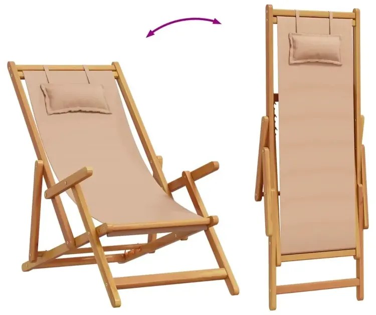 Leżak z miękką poduszką w kolorze taupe G4-M34