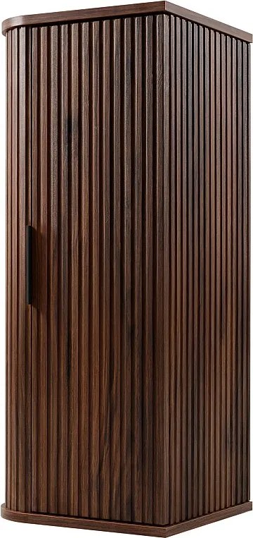 Szafka łazienkowa wisząca, dąb orzech, 35,5 x 79 x 31,5 cm