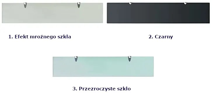Mleczna podwieszana półka szklana C9-M03