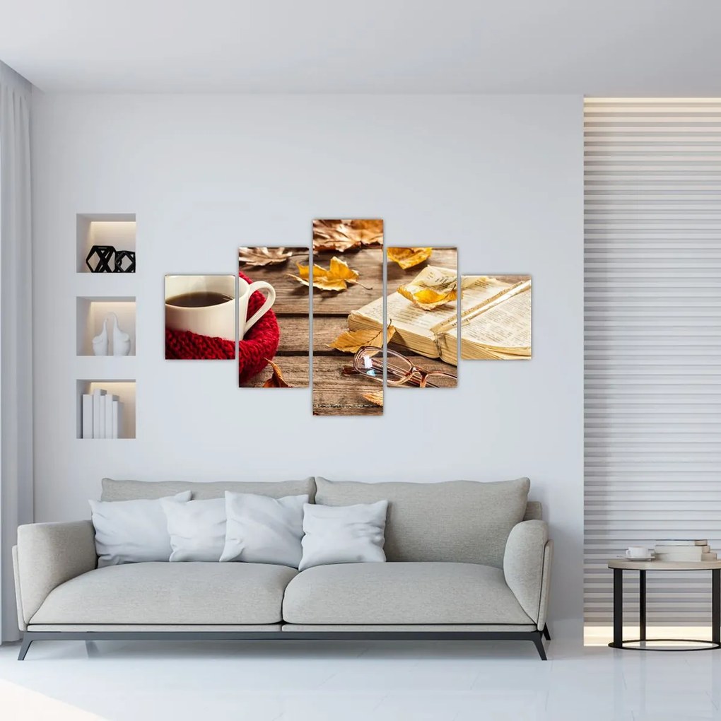 Obraz - Jesienna filiżanka herbaty (125x70 cm)