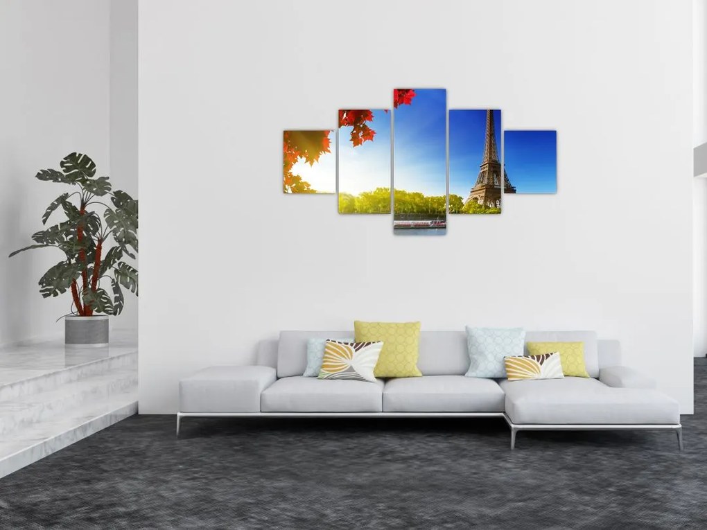 Obraz - jesień w Paryżu (125x70 cm)