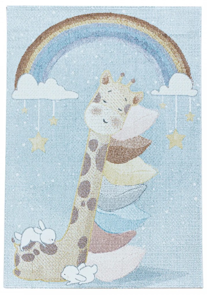 Dywan dziecięcy Lucky Śpiąca Żyrafa na chmurkach 160 cm x 230 cm