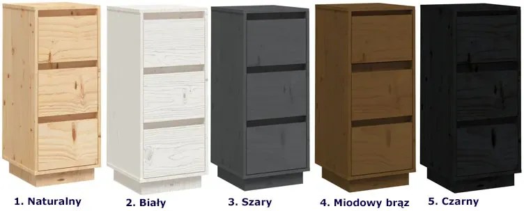 Komplet 2 białych komód z drewna sosnowego P5-L33