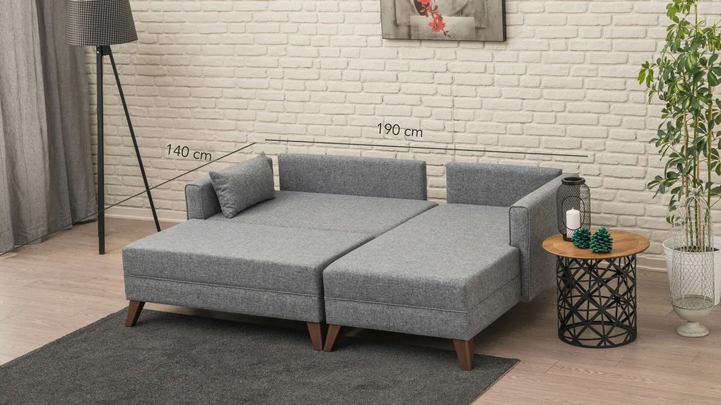 Narożna sofa rozkładana Bella Corner Right 2 Grey