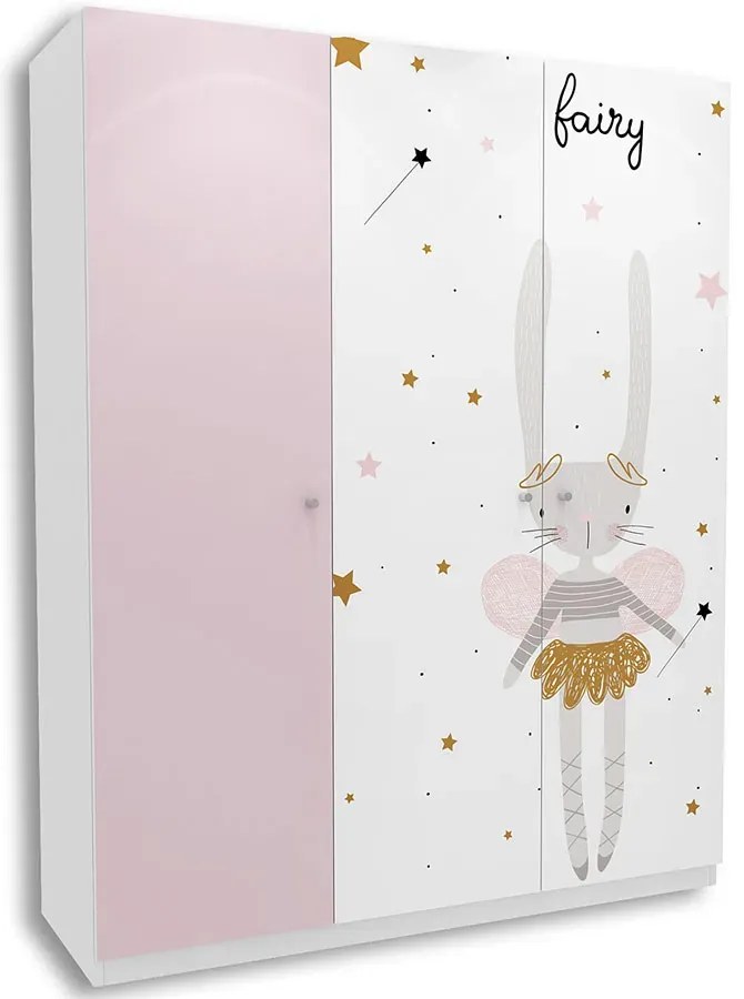 Biało-lawendowa szafa dla dziecka P2-N46