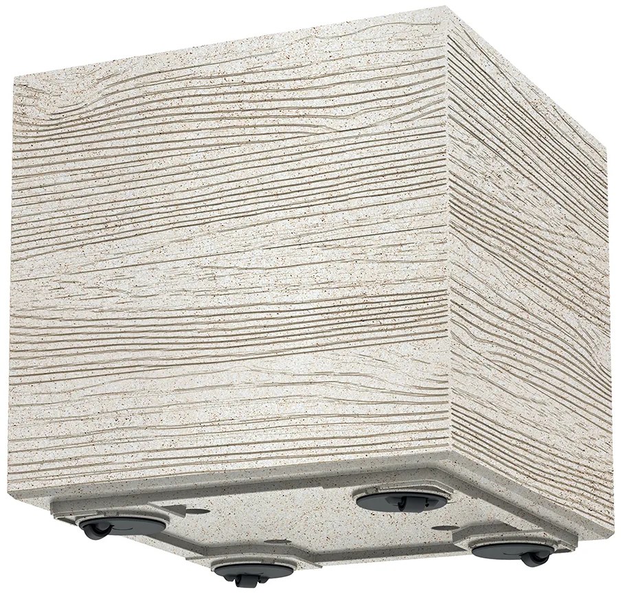 Donica Madera Case ECO Wood 28,8 x 28,8 x 29 cm biała PROSPERPLAST