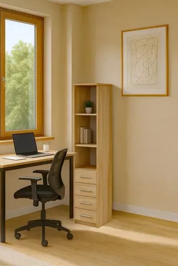 Skandynawski regał do salonu dąb sonoma M6-G01