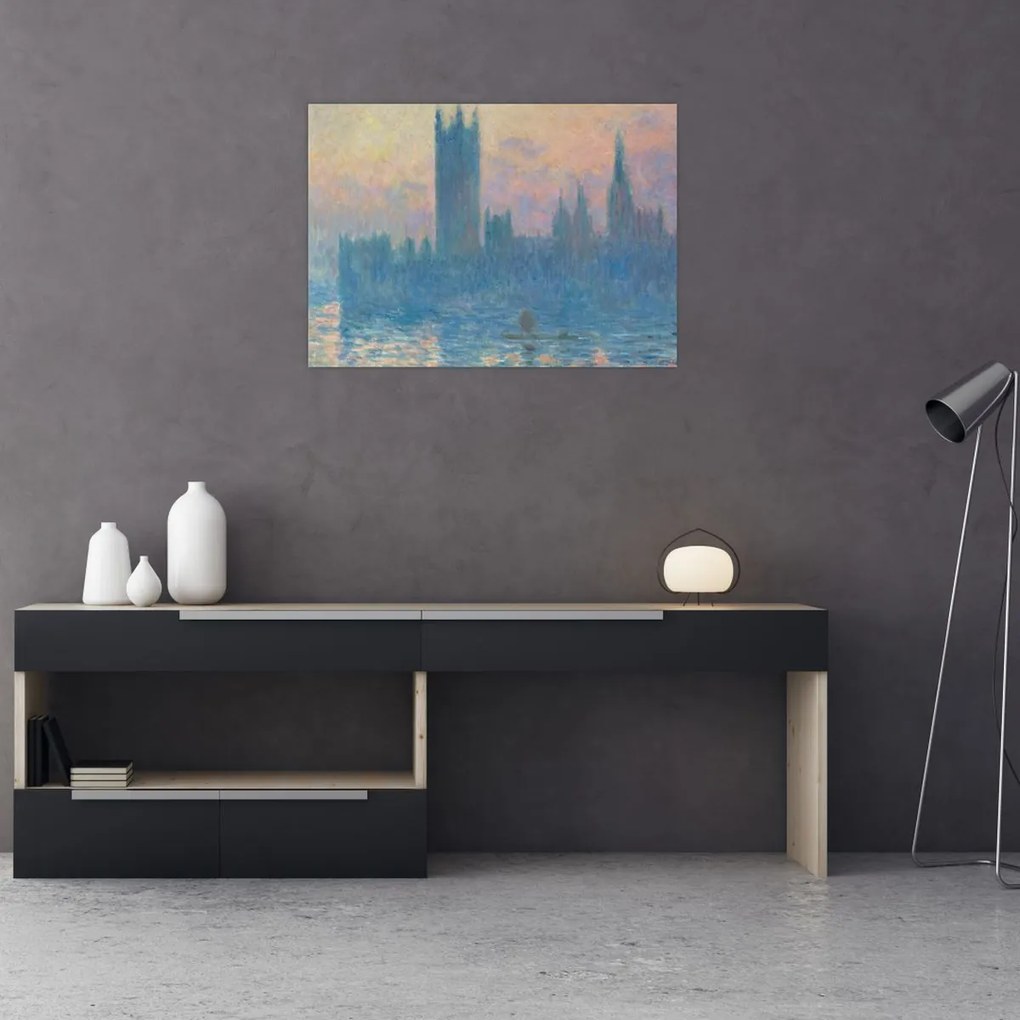 Obraz - Claude Monet, The Houses of Parliament, Sunset, reprodukcje (70x50 cm)