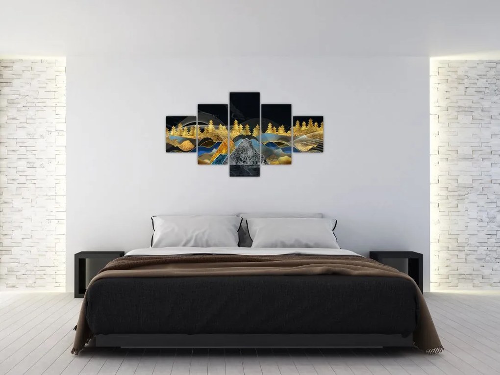 Obraz - Złote Góry (125x70 cm)