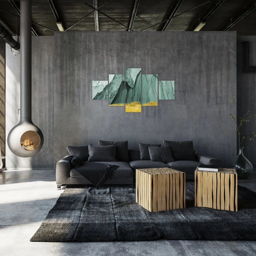 Obraz - Emerald Mountains N⁰3 (125x70 cm)