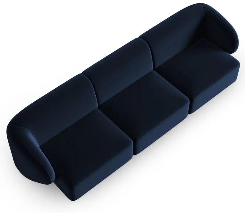 Niebieska aksamitna sofa 266 cm Paolo – Milo Casa