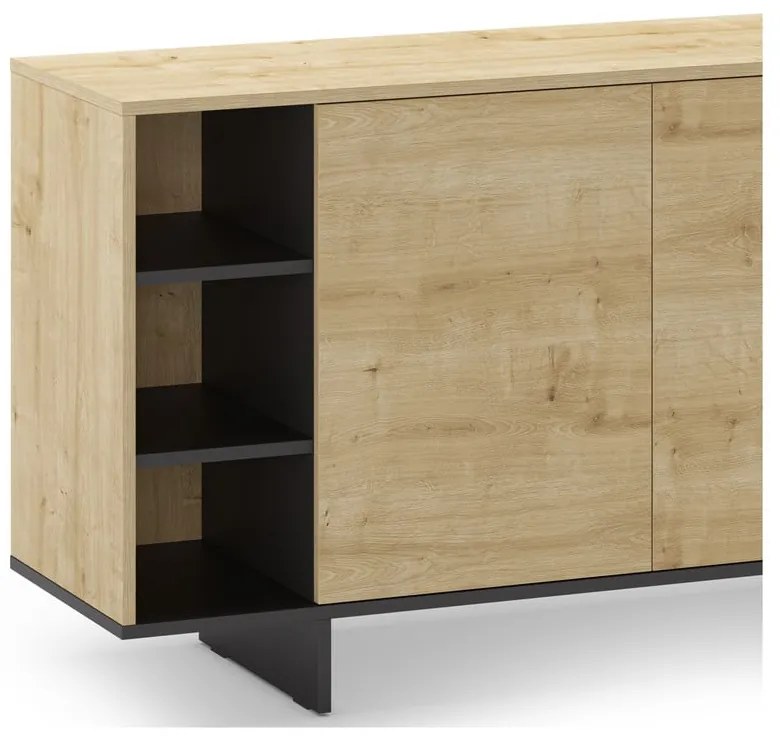 Niska komoda w dekorze dębu 170x80 cm Cequoia – Marckeric