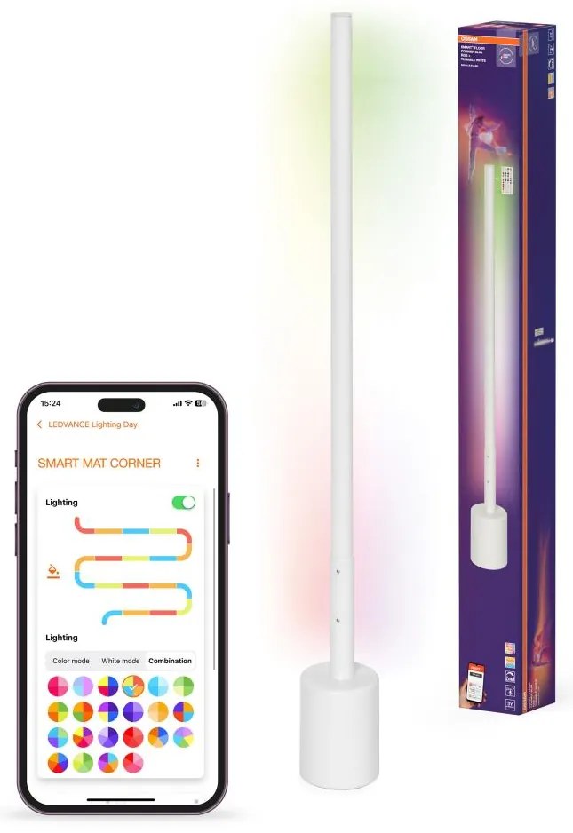 Osram - LED RGBW ściemnialna lampa stojąca SMART+ FLOOR LED/8W/230V Wi-Fi +PILOT