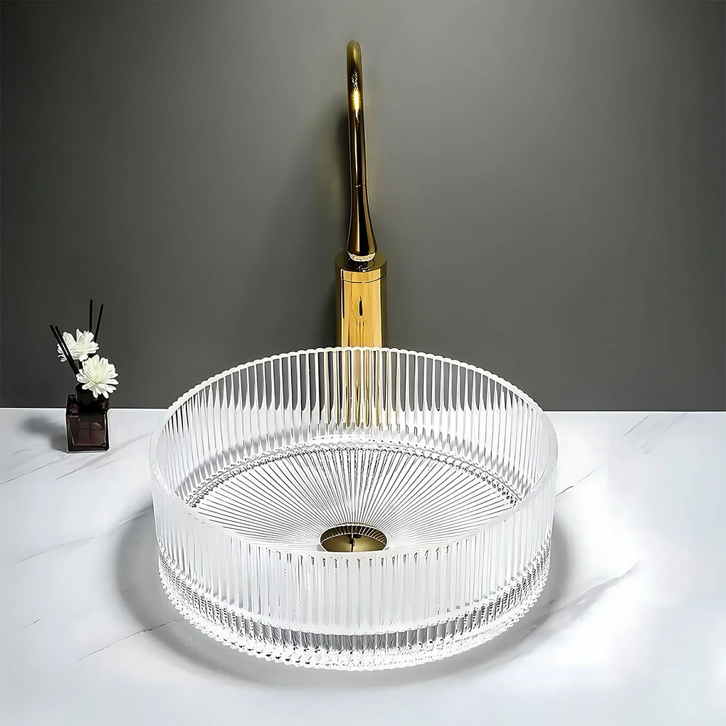 Umywalka nablatowa Rea Ingrid 36 Transparent