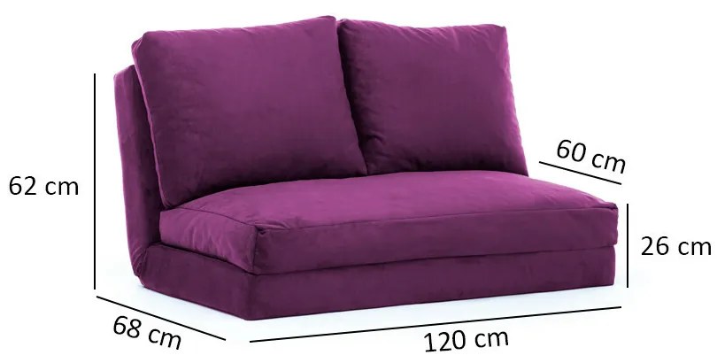Sofa rozkładana Taida Purple