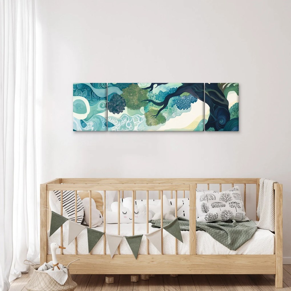 Obraz – Zielona korona drzewa życia (170x50 cm)