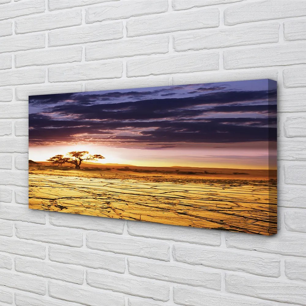 Fotoobraz na płótnie Chmury i Drzewa na Niebie