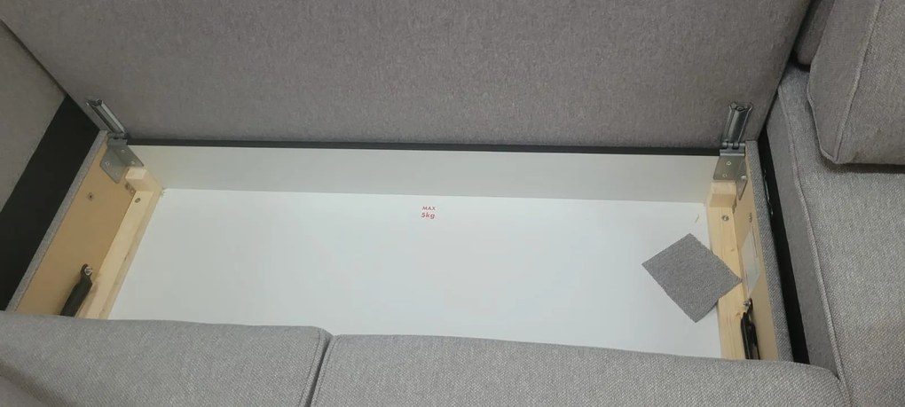 Narożnik rozkładany uniwersalny Jasny Szary, Popiel, 212x142x87 cm SCOTT