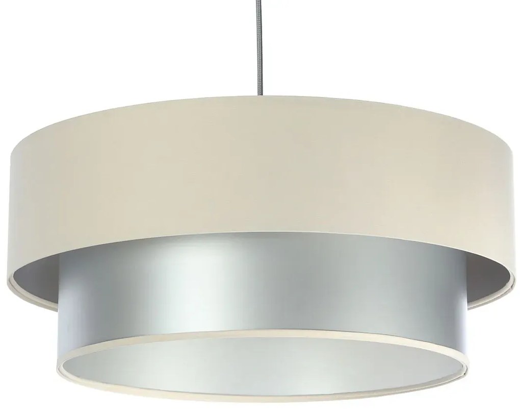 Srebrno kremowa okrągła lampa wisząca S419 P8-P84