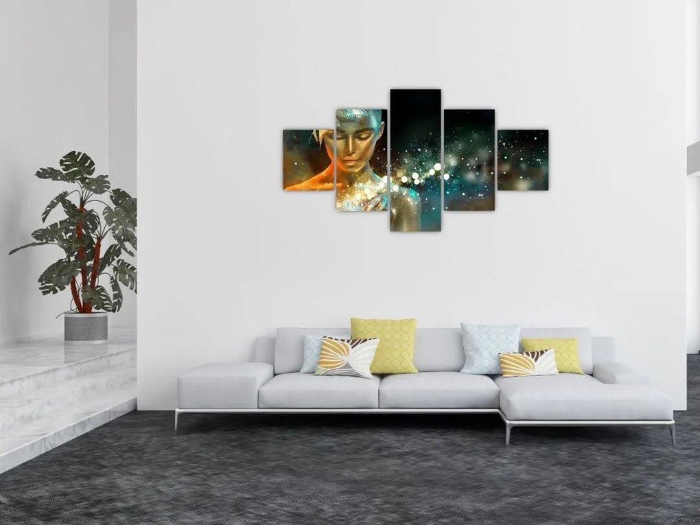 Obraz złotej wróżki (125x70 cm)