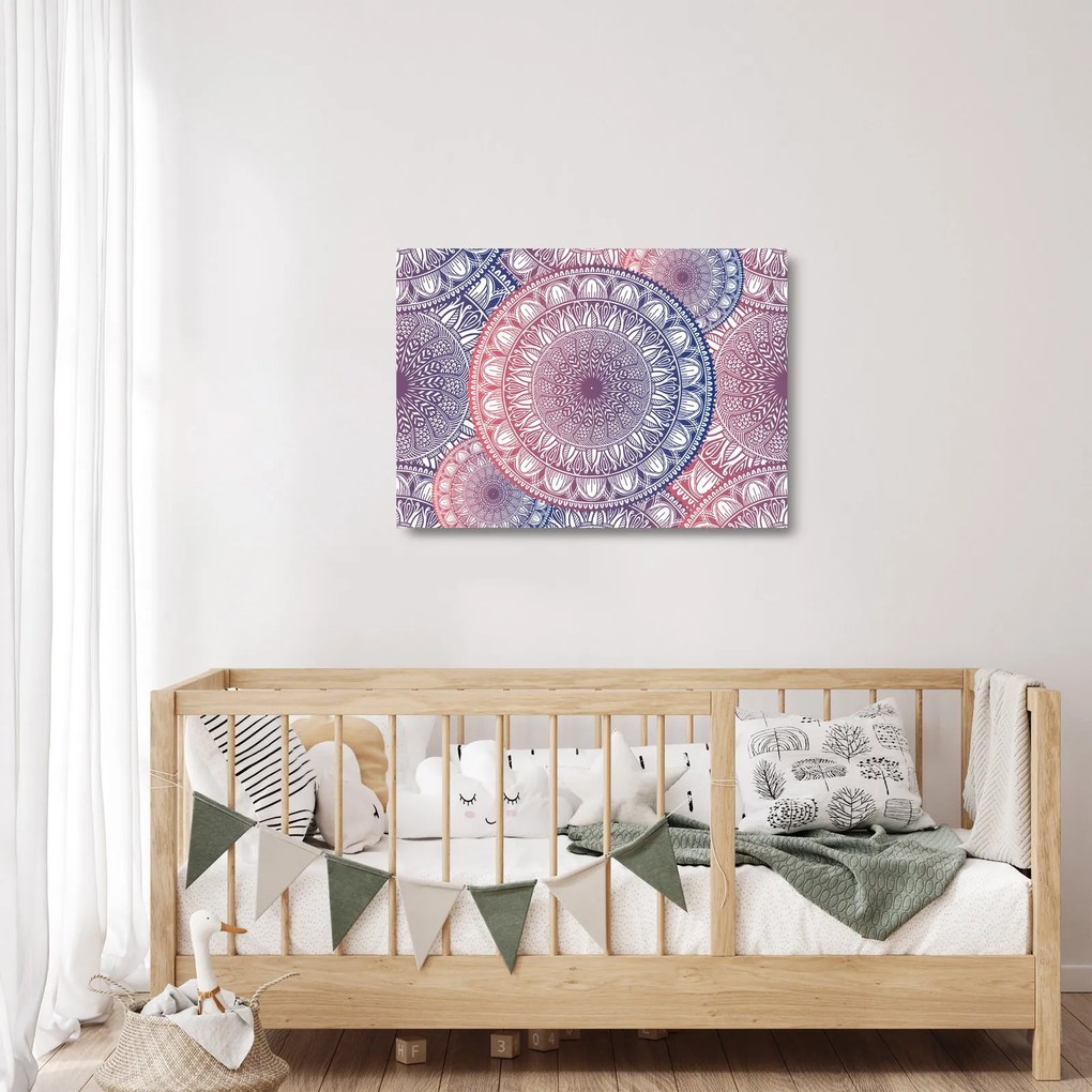 Obraz na szkle z mandali (70x50 cm)