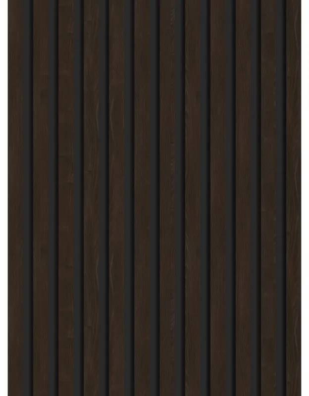 Mexen Lam-B lamele ścienne 275 x 30 cm, płyta HDF 4 mm, fornir techniczny, Heban Brązowy - S100-275307-3015-022