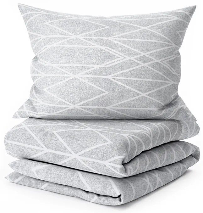 PrzytulneMieszkanie.pl PrzytulneMieszkanie.pl Kora Pościel z bawełny renforcé GRAY STRIPES szare Rozmiar pościeli: 70 x 90 cm | 140 x 200 cm