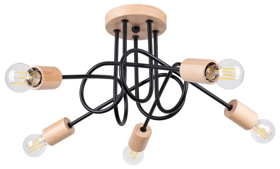 Lampa sufitowa w czarno-naturalnym kolorze 15x61 cm Tumber – Sollux