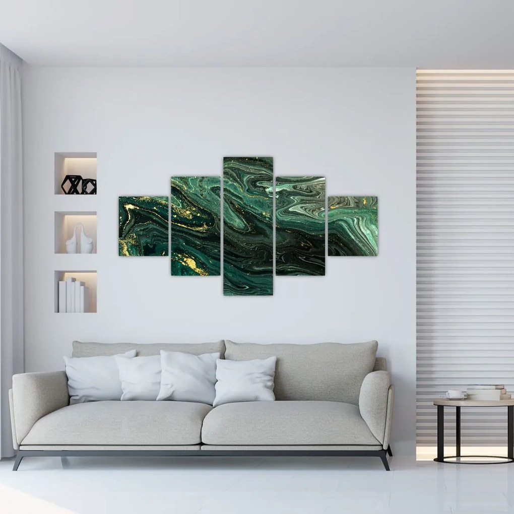 Obraz - Zielony marmur (125x70 cm)