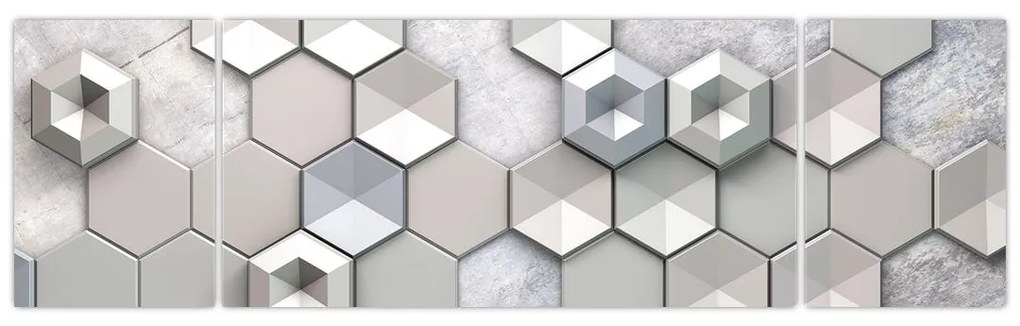 Obraz abstrakcji 3D (170x50 cm)