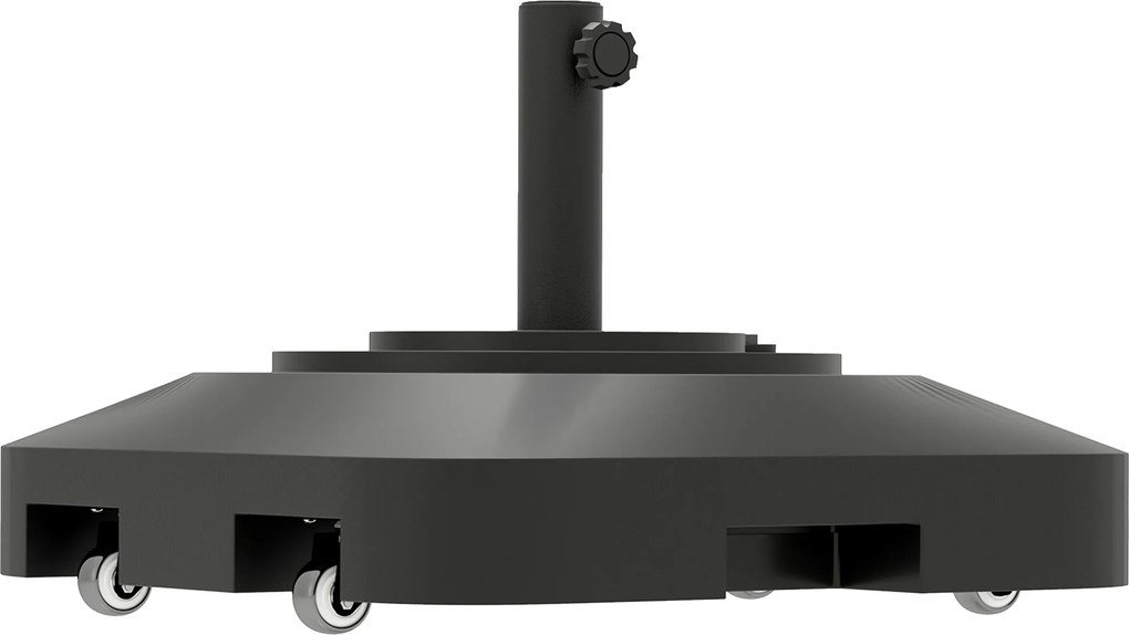 Outsunny Podstawa Gartenschirmständer do Parasola, z Plastiku, Możliwość Wypełnienia Wodą lub Piaskiem, Czarny