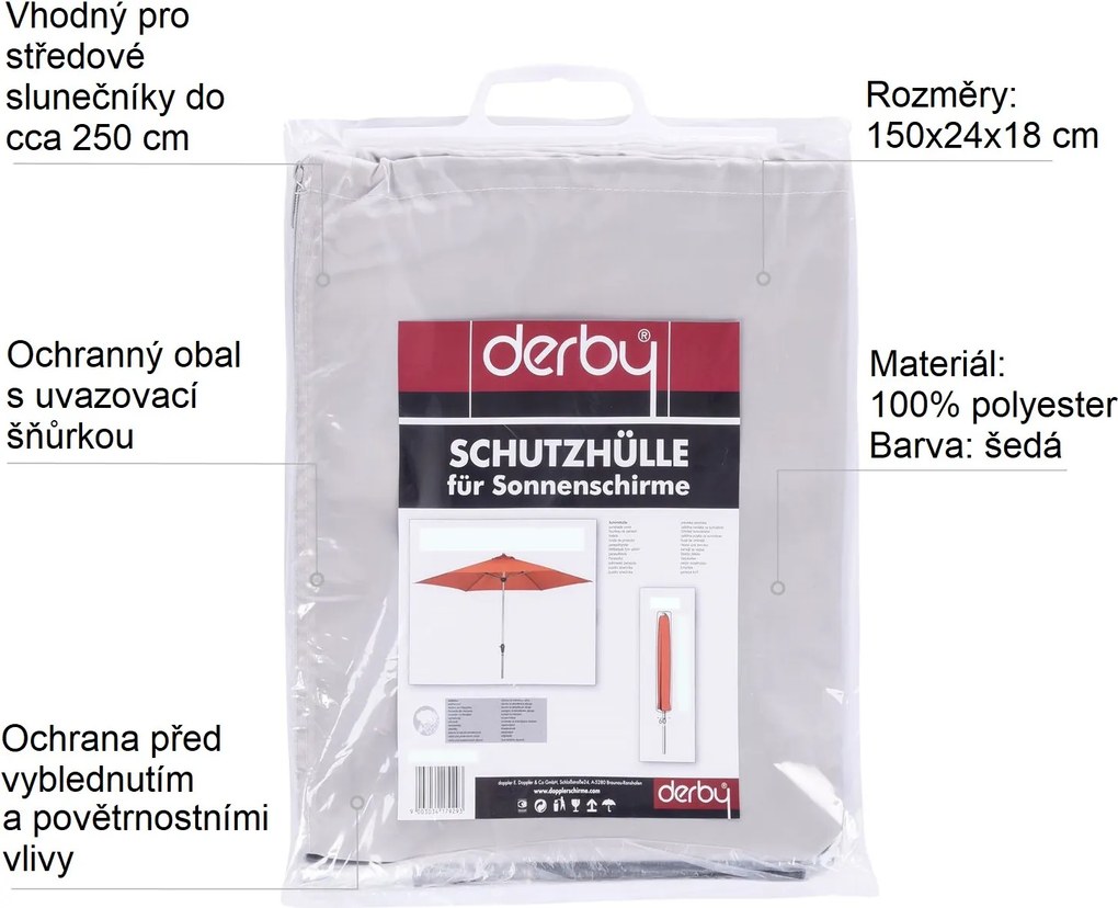 Derby Basic - pokrowiec ochronny na parasole środkowe do 250 cm