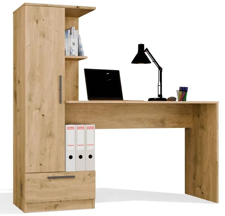 Nowoczesne biurko z regałem dąb artisan Z8-S10