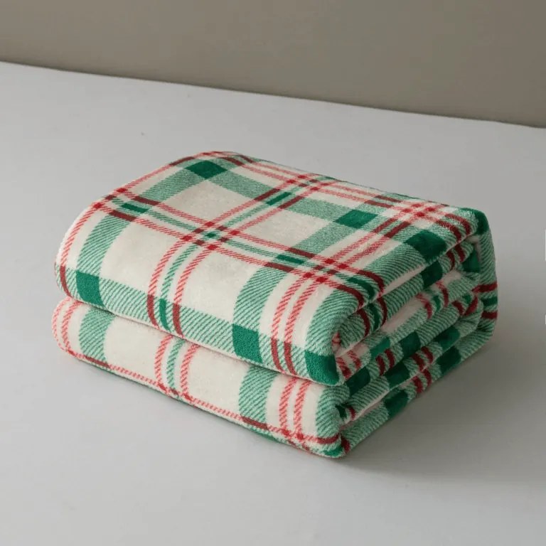 Mikropluszowy koc WINTER PLAID, kolorowy Rozmiar: 200 x 220 cm
