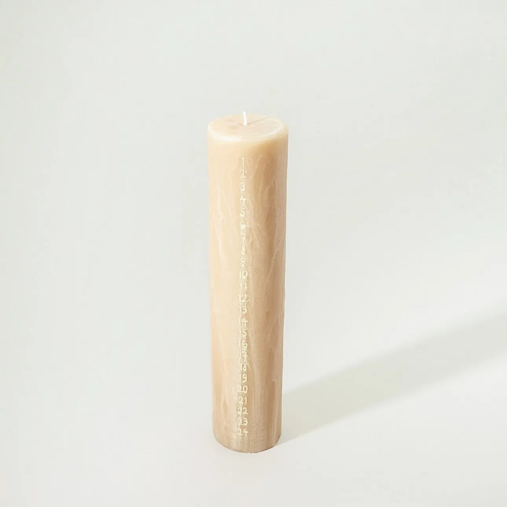 Świeca adwentowa beżowa 25 cm