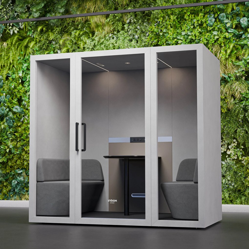 Budka akustyczna do biura INBOX 4-osobowa 2200 x 2200 x 1220 mm