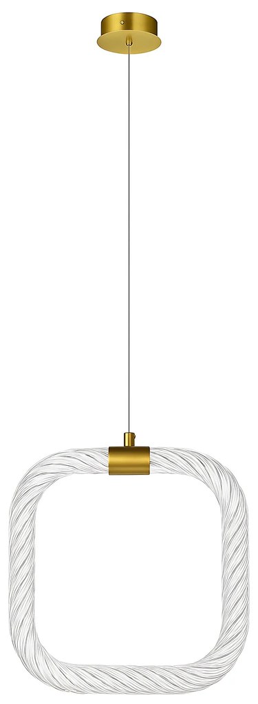 LAMPA SUFITOWA WISZĄCA LED LHJ056-CP1 ZŁOTA SZCZOTKOWANA