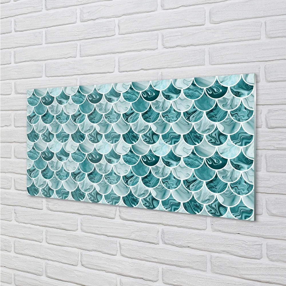 Panel szklany do Kuchni Wzór Rybiej Łuski