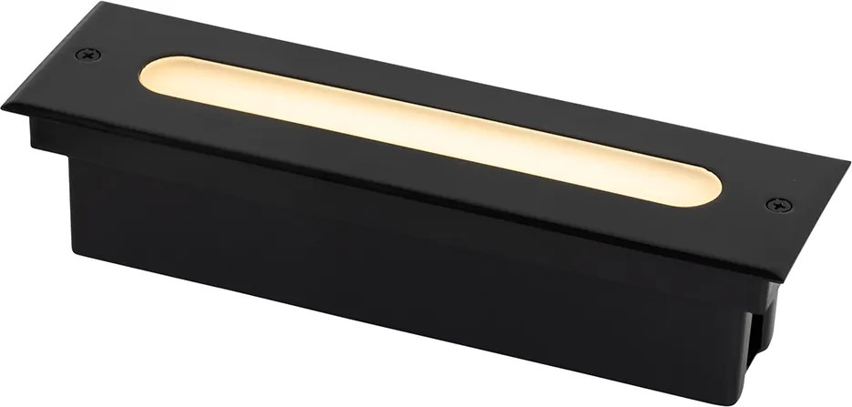 Nowoczesny klosz ogrodowy czarny 30 cm z LED IP65 - Eline