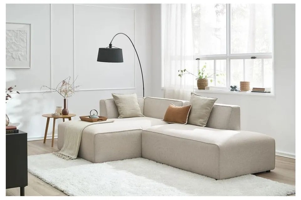 Beżowy narożnik modułowy (lewostronny/w kształcie litery L) Megeve – Bobochic Paris